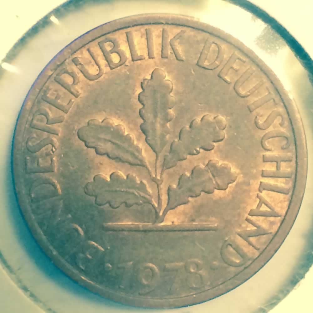 Germany 1978 D 1 Pfennig ( 1pf ) - Reverse