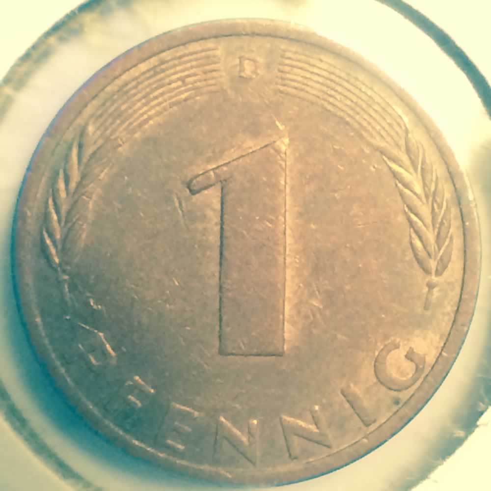 Germany 1977 D 1 Pfennig ( 1pf ) - Obverse