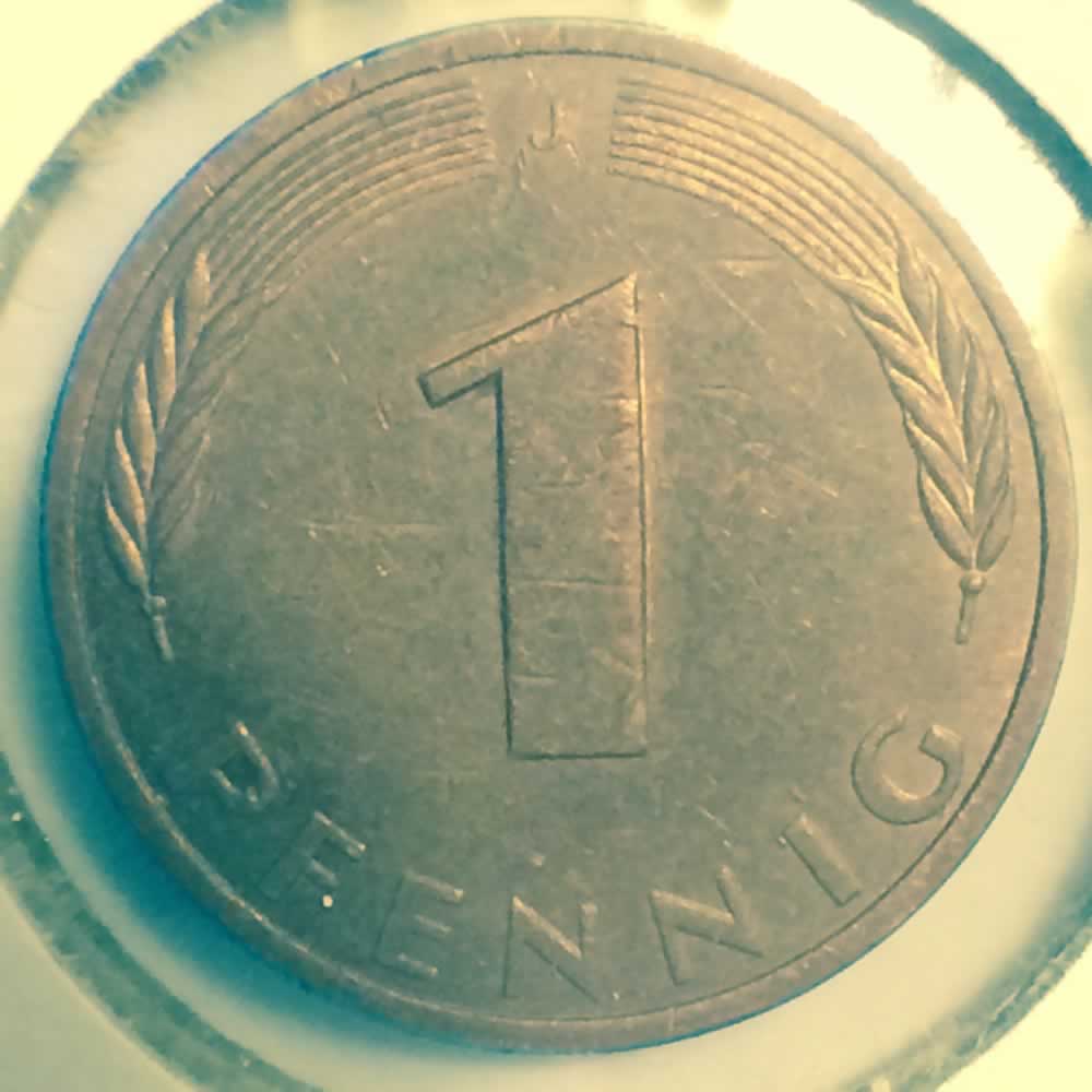 Germany 1977 J 1 Pfennig ( 1pf ) - Obverse