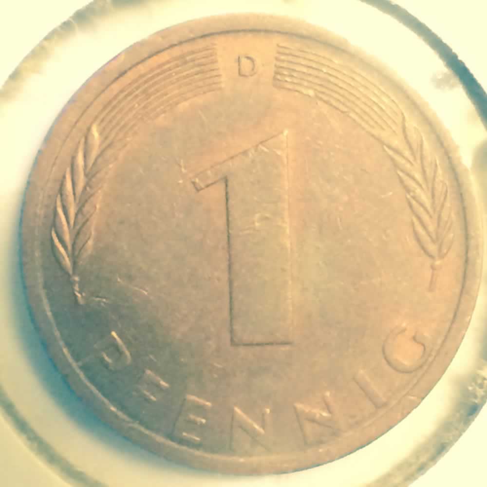 Germany 1975 D 1 Pfennig ( 1pf ) - Obverse