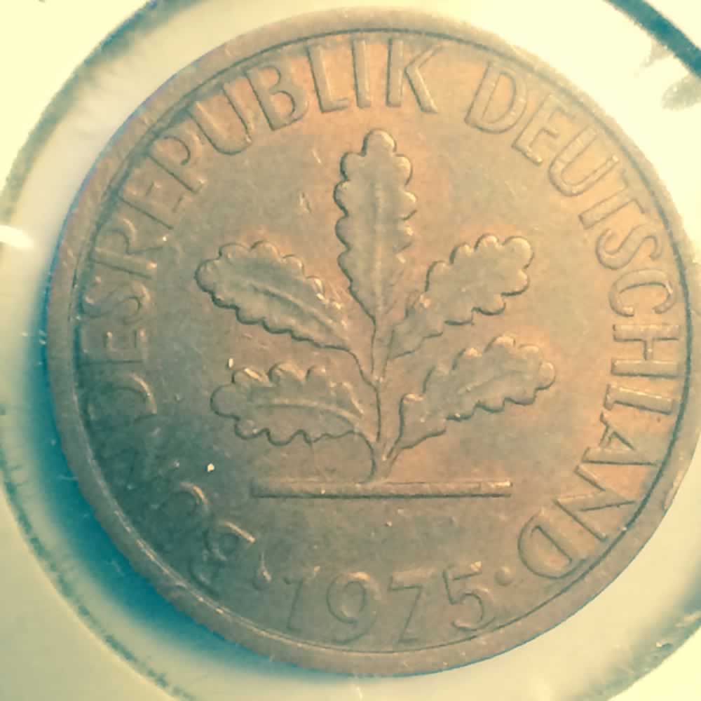 Germany 1975 D 1 Pfennig ( 1pf ) - Reverse