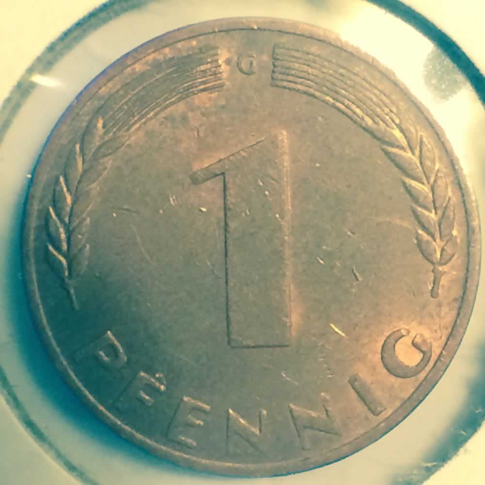 Germany 1950 G 1 Pfennig ( 1pf ) - Obverse