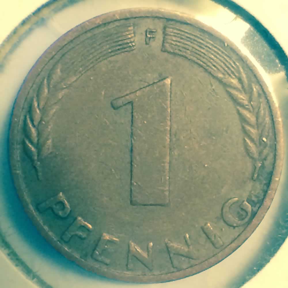 Germany 1950 F 1 Pfennig ( 1pf ) - Obverse