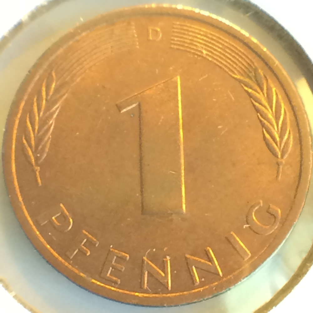 Germany 1991 D 1 Pfennig ( 1pf ) - Obverse