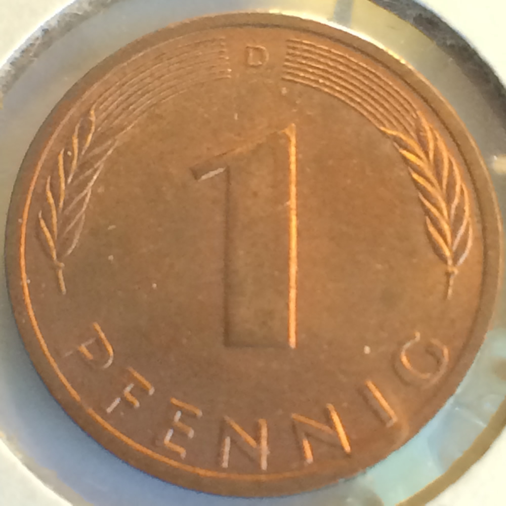 Germany 1991 D 1 Pfennig ( 1pf ) - Obverse