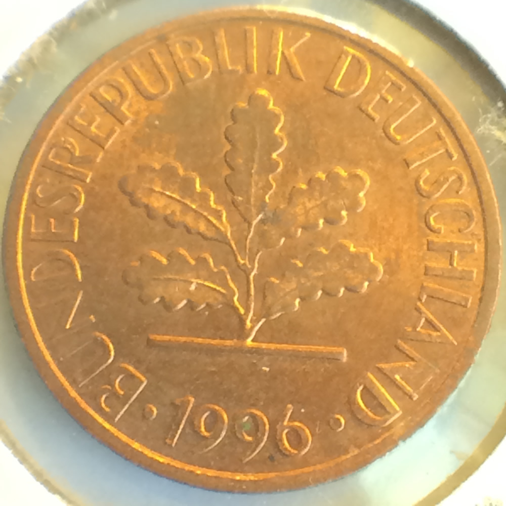 Germany 1996 D 1 Pfennig ( 1pf ) - Reverse