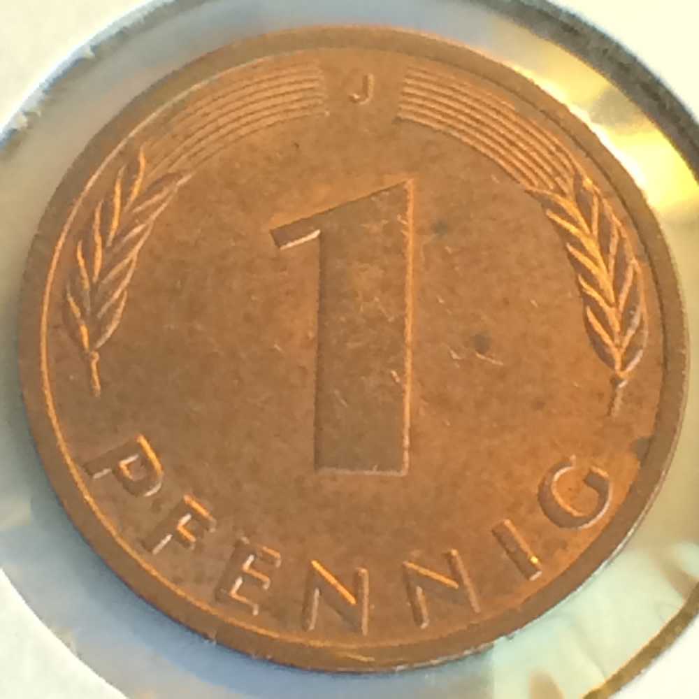 Germany 1996 J 1 Pfennig ( 1pf ) - Obverse