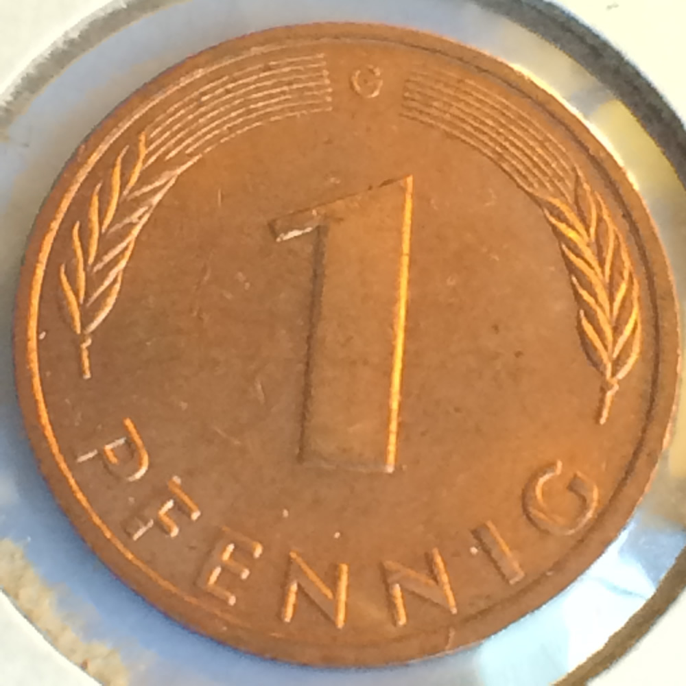 Germany 1985 G 1 Pfennig ( 1pf ) - Obverse