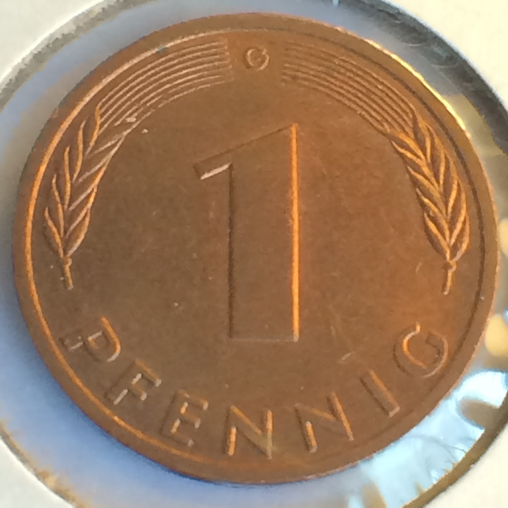 Germany 1985 G 1 Pfennig ( 1pf ) - Obverse