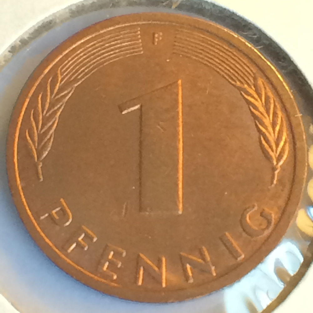 Germany 1991 F 1 Pfennig ( 1pf ) - Obverse