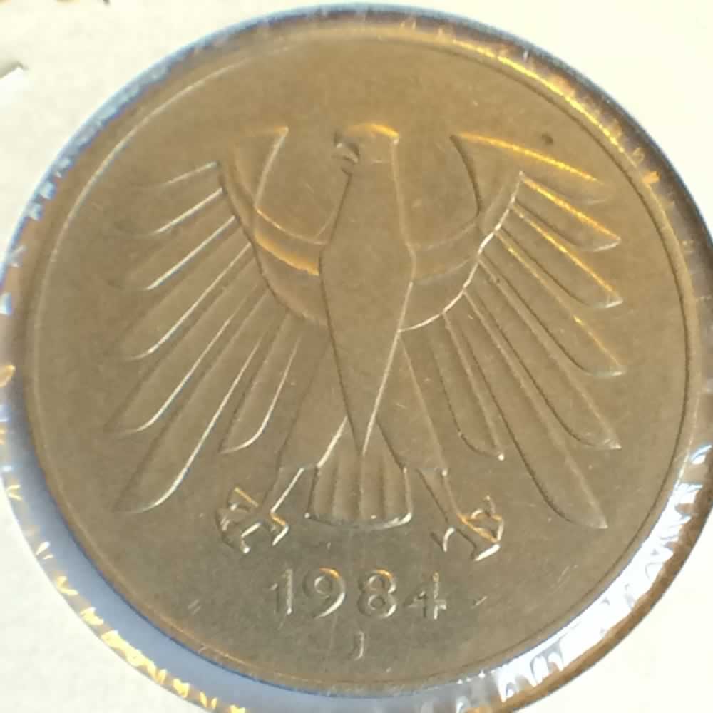 Germany 1984 J 5 Deutsche Mark ( DM 5 ) - Obverse